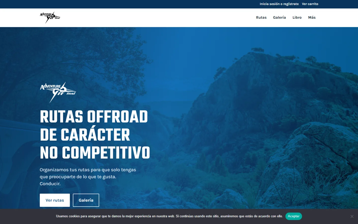 Captura de la web de Adventure Off Road